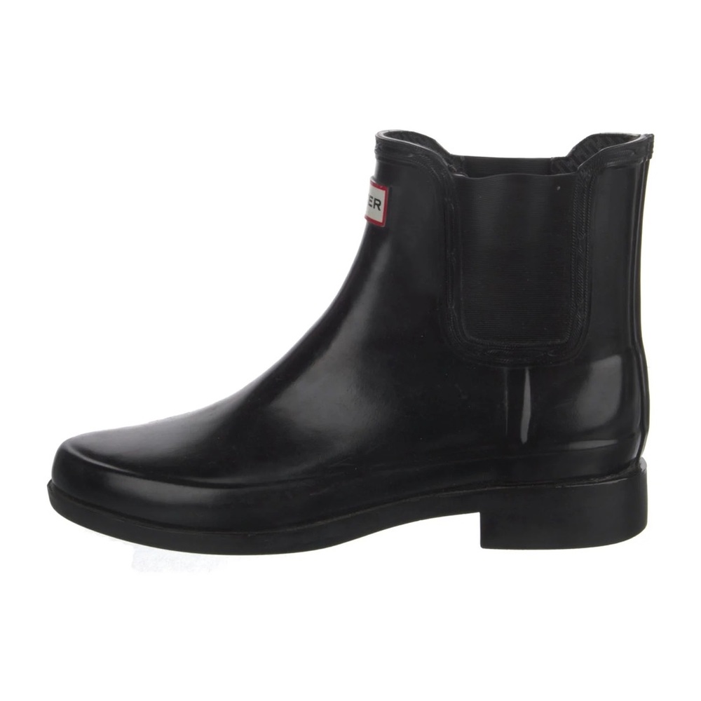 Hunter Black Winter Rain Boots Ankle Height